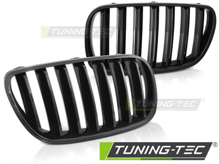 Upgrade Sportgrill Nieren für BMW X3 E83 Facelift 06-10 Hochglanz schwarz